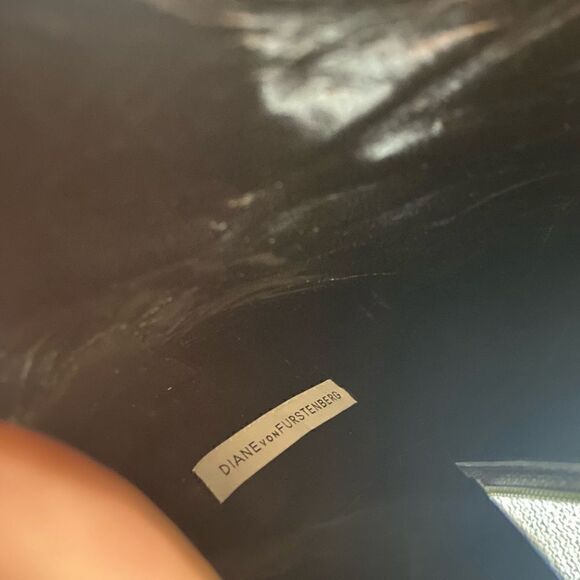 Diane VonFurstenberg ladies black leather boots size 7.5 - Picture 5 of 11
